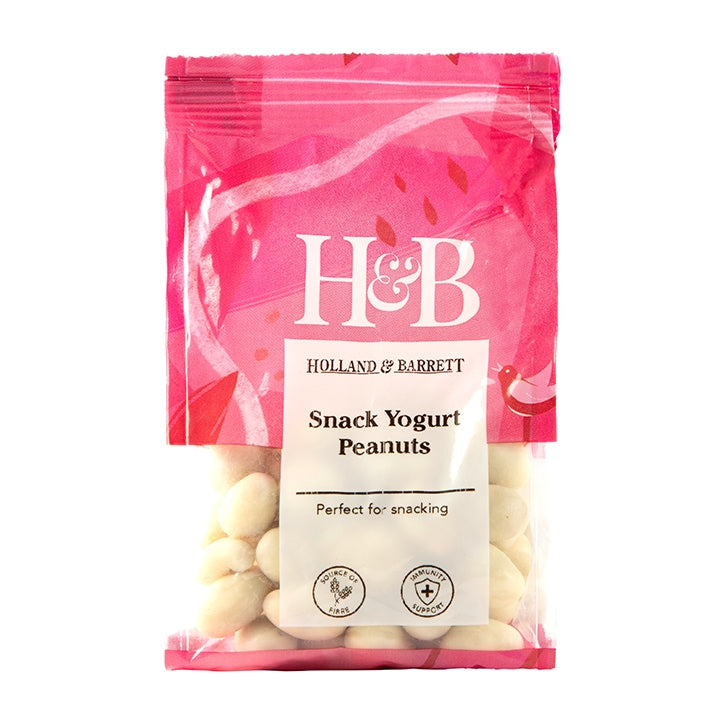 Holland & Barrett Yoghurt Coated Peanuts 100g Yoghurt Coated Snacks Holland&Barrett   