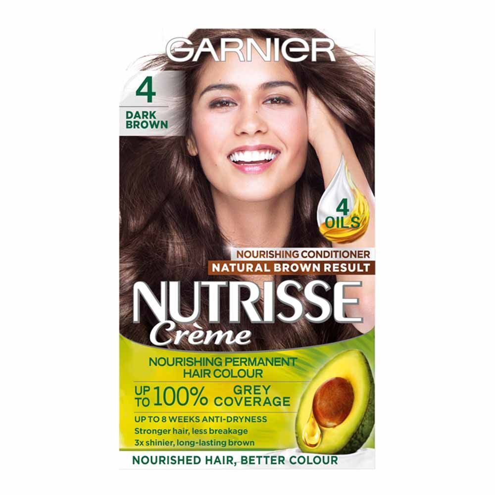 Garnier Nutrisse 4 Dark Brown Permanent Hair Dye GOODS Boots   