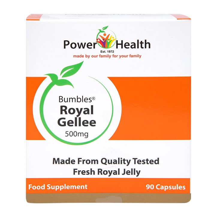 Power Health Bumbles Royal Gellee 500mg 90 Capsules Royal Jelly & Propolis Holland&Barrett   