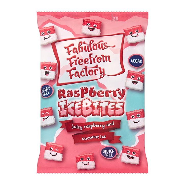 Fabulous Freefrom Factory Raspberry Ice Bites 75g Sweets & Mints Holland&Barrett   