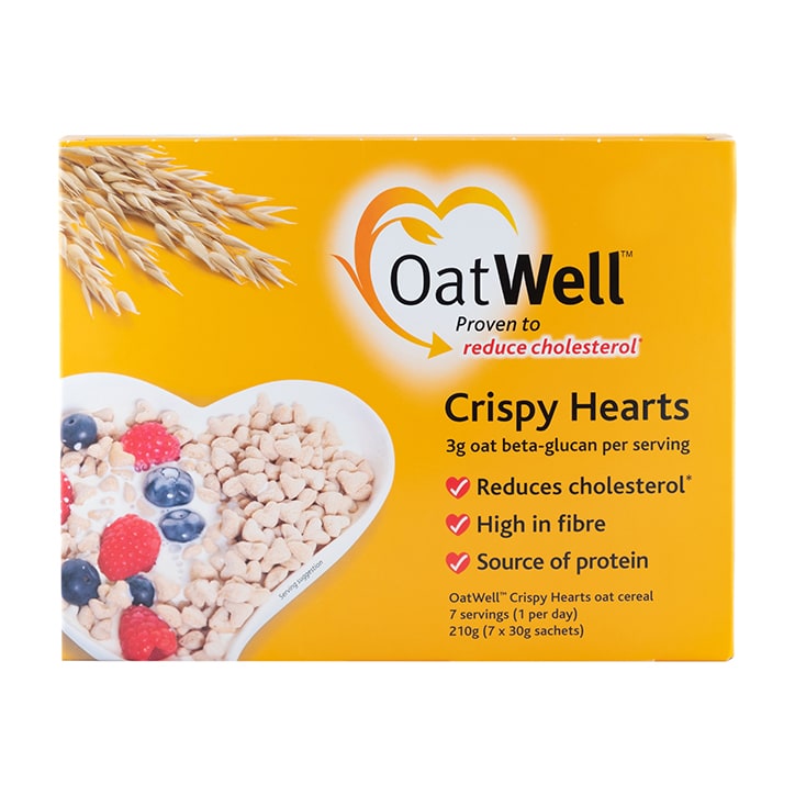 OatWell Crispy Hearts with Oat Beta-Glucan 7 Day Supply 7x30g Bran Flakes & Cereal Holland&Barrett   