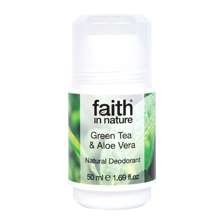 Faith in Nature Green Tea & Aloe Vera Roll-On Deodorant 50ml Natural Deodorant & Antiperspirant Holland&Barrett   