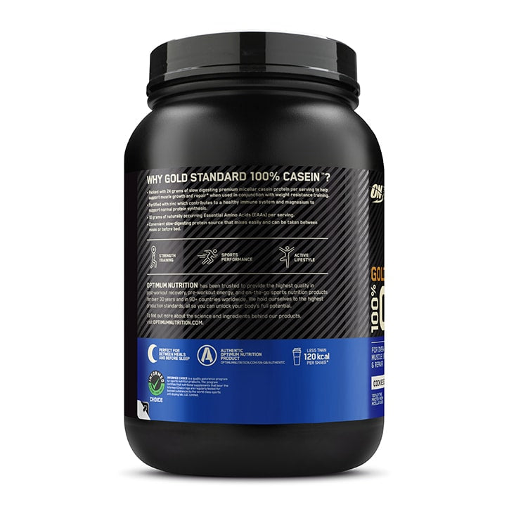 Optimum Nutrition Gold Standard 100% Casein Powder Cookies & Cream 909g Casein Holland&Barrett   