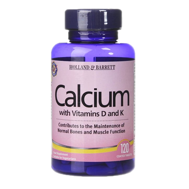 Holland & Barrett Calcium with Vitamins D and K 120 Tablets Calcium Supplements & Tablets Holland&Barrett   