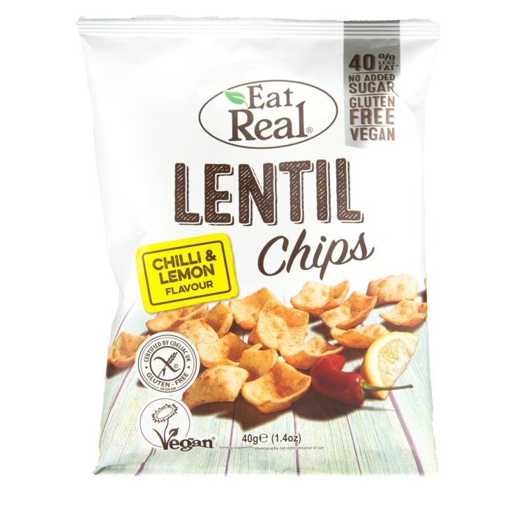 Eat Real Chilli & Lemon Lentil Chips 40g Crisps & Chips Holland&Barrett   