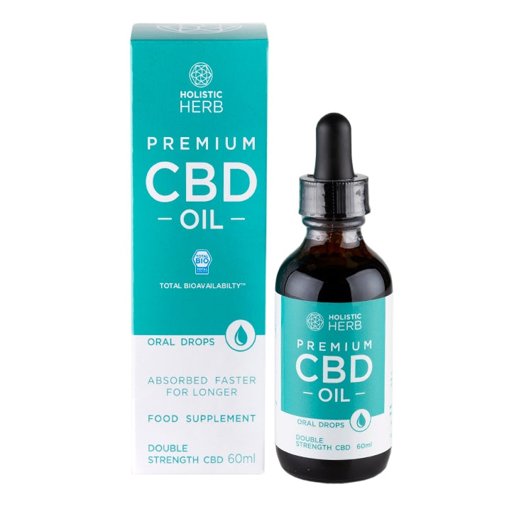 Holistic Herb Premium CBD Oil Double Strength 60ml CBD Oil & Capsules Holland&Barrett   