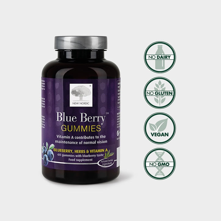 New Nordic Blue Berry 60 Gummies Eye Care Vitamins Holland&Barrett   