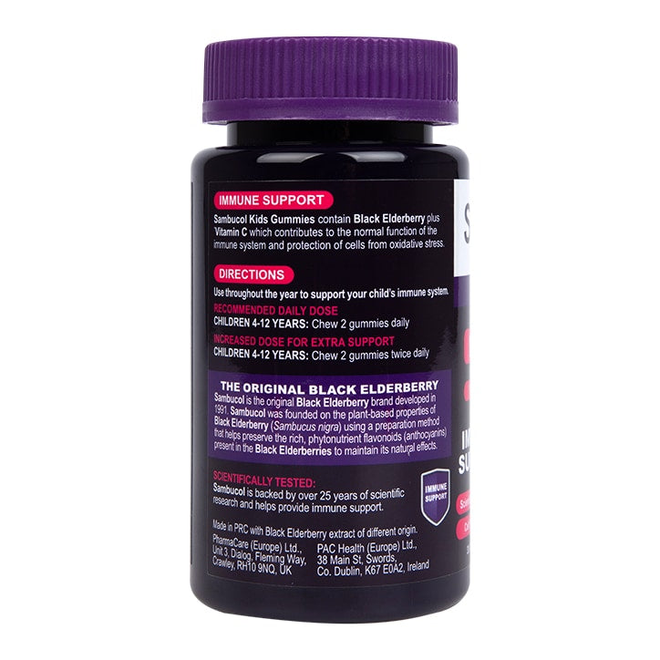 Sambucol For Kids 4-12 Years + Vitamin C Black Elderberry 30 Gummies GOODS Holland&Barrett   