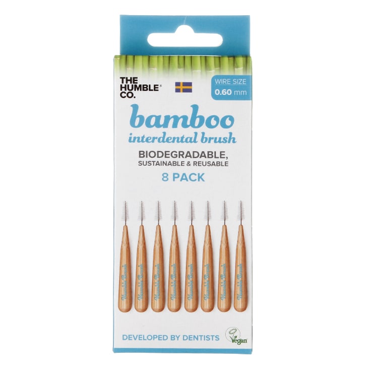 Humble Bamboo Interdental Brush 0.6mm pack of 8 Toothbrushes Holland&Barrett   