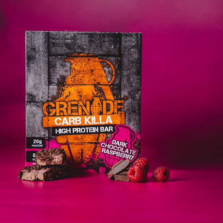 Grenade Carb Killa Dark Chocolate Raspberry 12 x 60g Protein Bars Holland&Barrett   