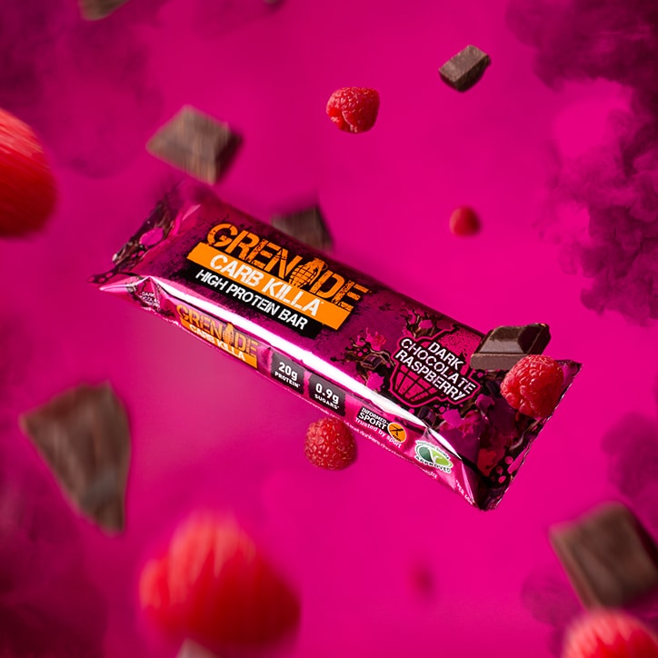 Grenade Carb Killa Dark Chocolate Raspberry 12 x 60g Protein Bars Holland&Barrett   