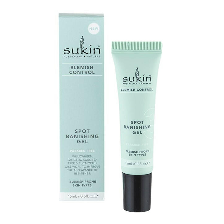 Sukin Blemish Control Spot Banishing Gel 15ml Face Gel Boots   