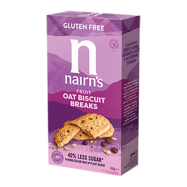 Nairn's Gluten Free Biscuit Breaks Oat & Fruit 160g Biscuits & Cookies Holland&Barrett   