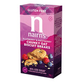 Nairn's Gluten Free Biscuit Breaks Chunky Blueberry & Raspberry 160g Biscuits & Cookies Holland&Barrett   