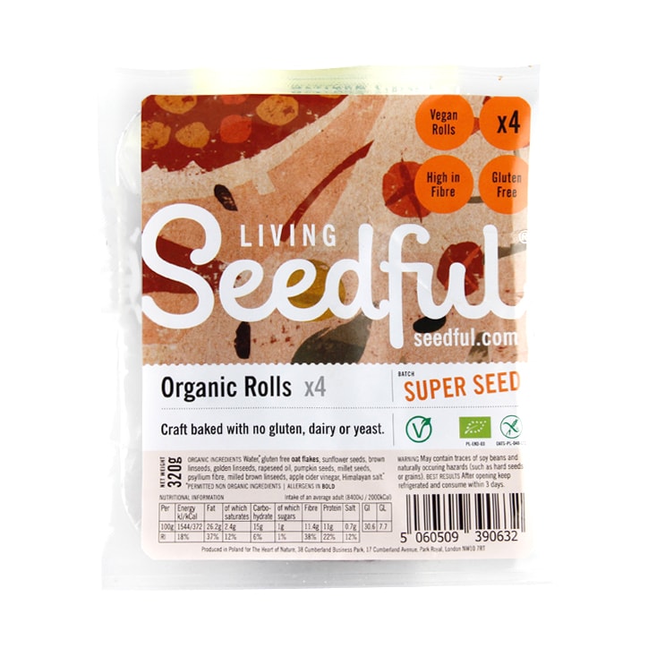 Seedful Organic Gluten Free Rolls 320g