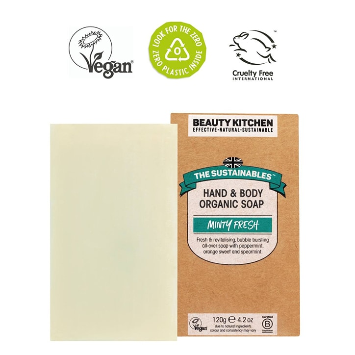 Beauty Kitchen The Sustainables Minty Fresh Hand & Body Organic Soap 120g Washing & Bathing Holland&Barrett   