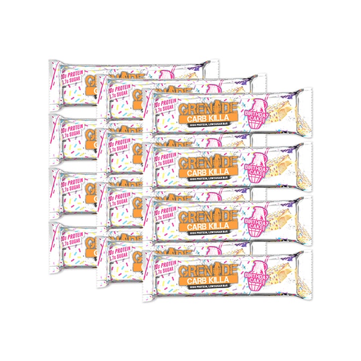 Grenade Carb Killa Birthday Cake 12 x 60g Protein Bars Holland&Barrett   