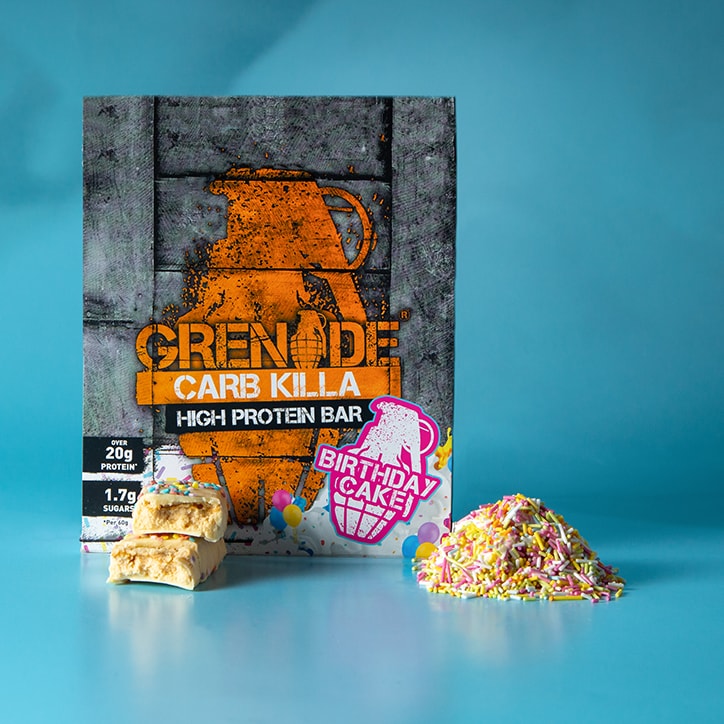 Grenade Carb Killa Birthday Cake 12 x 60g Protein Bars Holland&Barrett   