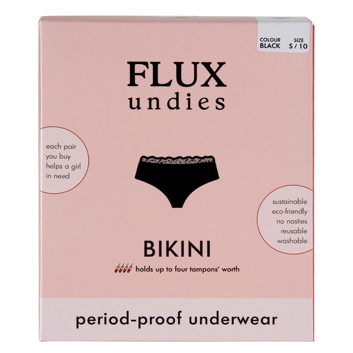 Flux Undies Period Proof Underwear - Bikini S Sanitary Towels & Panty Liners Holland&Barrett   