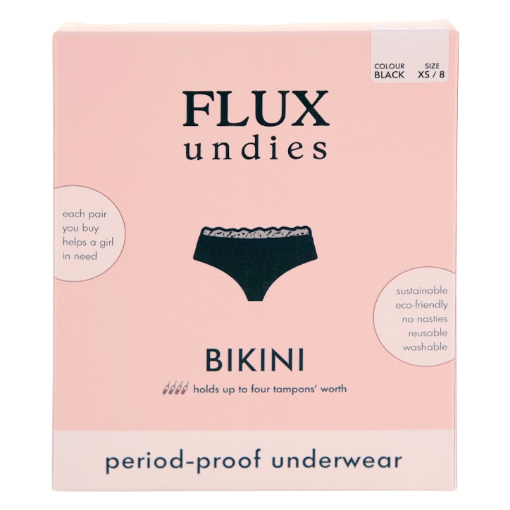 Flux Undies Period Proof Underwear - Bikini XS Sanitary Towels & Panty Liners Holland&Barrett   