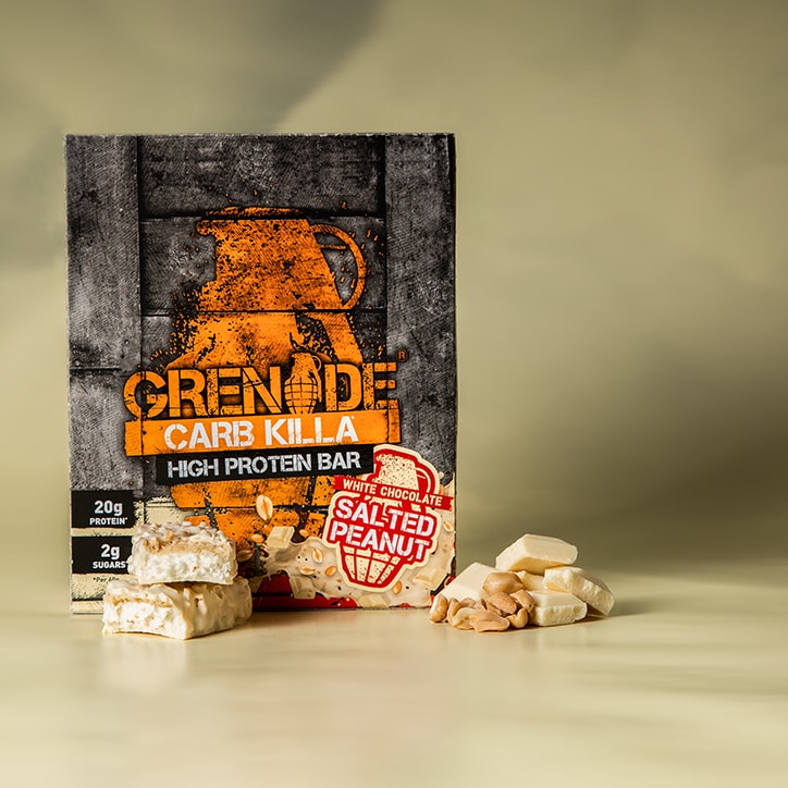 Grenade Carb Killa White Chocolate Salted Peanut 12 x 60g Protein Bars Holland&Barrett   