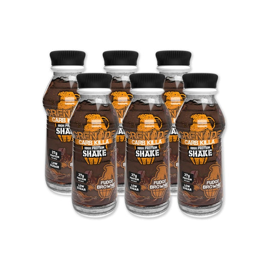 Grenade Carb Killa Shake Fudge Brownie 6 x 500ml Protein Drinks Holland&Barrett   