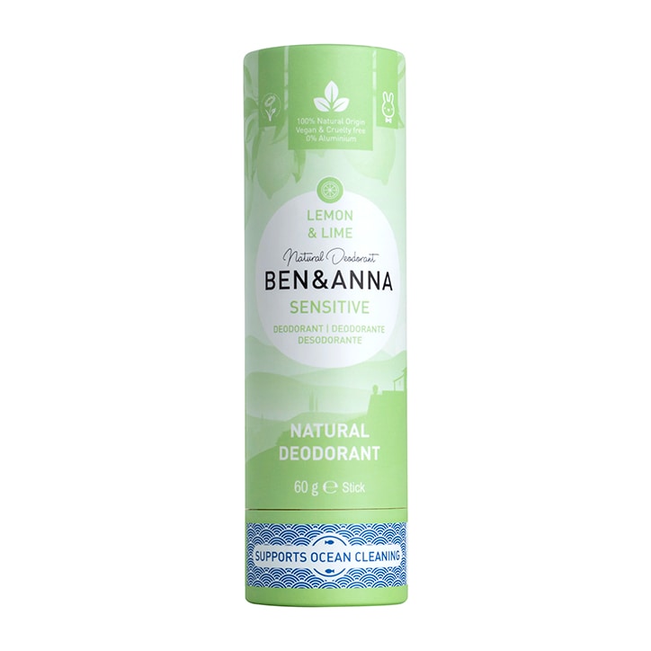 Ben & Anna - Sensitive Lemon & Lime Deodorant 60g Natural Deodorant & Antiperspirant Holland&Barrett   