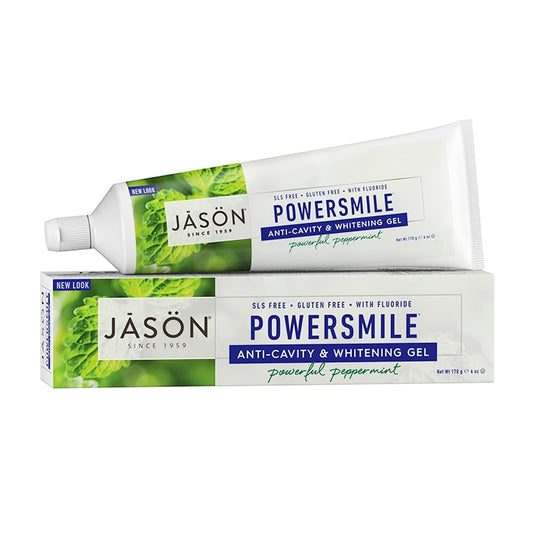 Jason Powersmile Anti-cavity & Whitening Gel - Peppermint 170g Toothpaste Holland&Barrett   