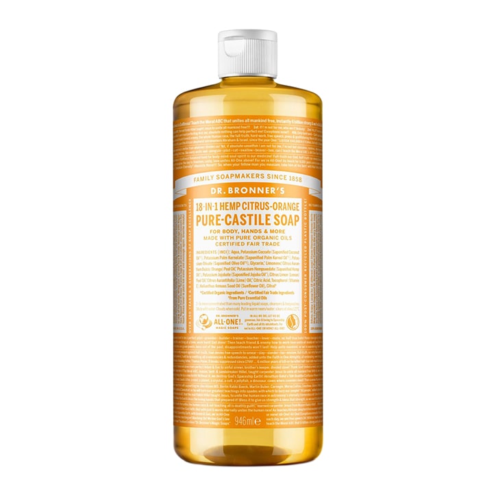 Dr Bronner's Citrus Orange Pure-Castile Liquid Soap 946ml