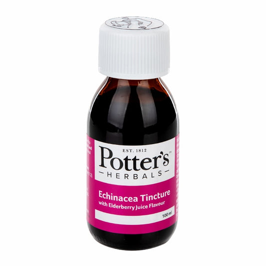Potters Echinacea Tincture with Elderberry Juice Flavour 100ml Immune Support Supplements Holland&Barrett   