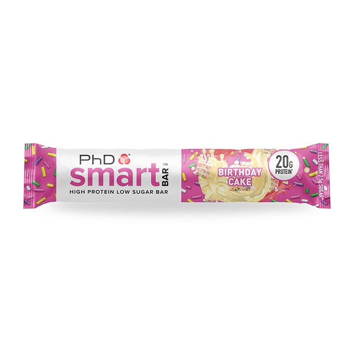 PhD Smart Bar Birthday Cake 64g Protein Bars Holland&Barrett   