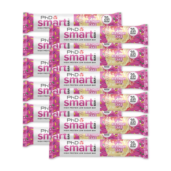 PhD Smart Bar Birthday Cake 12 x 64g