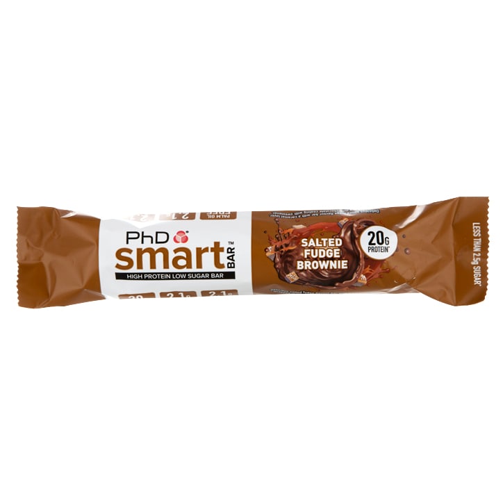 PhD Smart Bar Salted Fudge Brownie 64g Protein Bars Holland&Barrett   