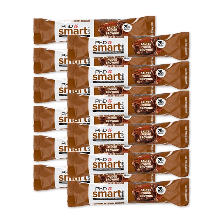 PhD Smart Bar Salted Fudge Brownie 12 x 64g Protein Bars Holland&Barrett   