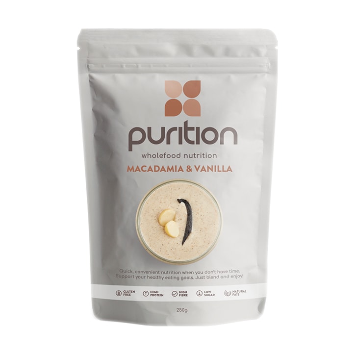 Purition WholeFood Nutrition Macadamia & Vanilla 250g Nutritionally Complete Food Holland&Barrett   