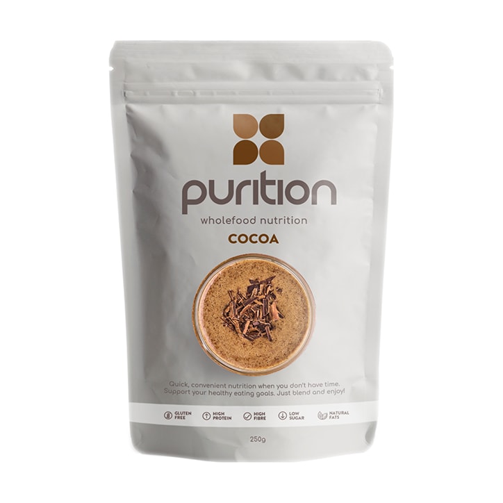 Purition WholeFood Nutrition Cocoa 250g Nutritionally Complete Food Holland&Barrett   