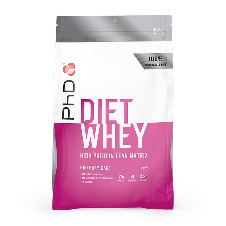 PhD Diet Whey Powder Birthday Cake 1000g