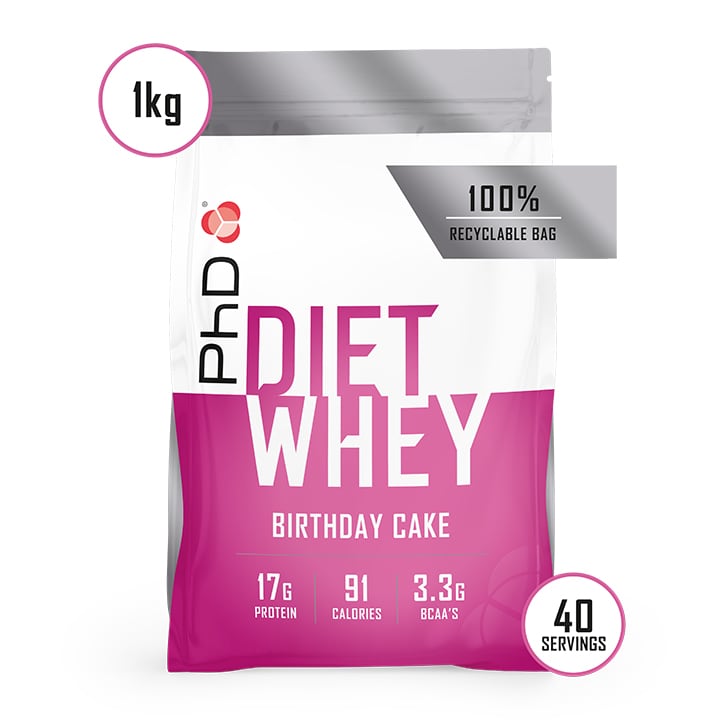 PhD Diet Whey Powder Birthday Cake 1000g Diet Protein Powders Holland&Barrett   