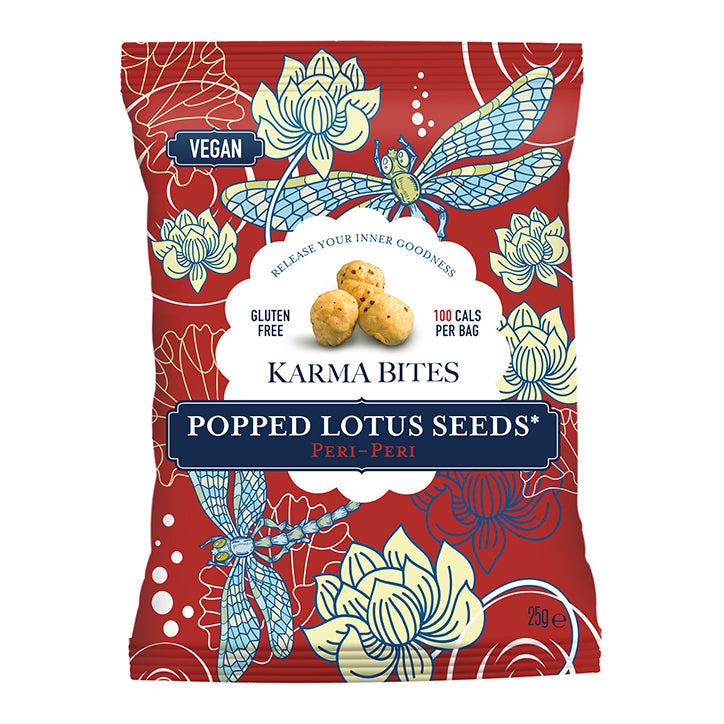 Karma Bites Popped Lotus Seeds Peri-Peri 25g GOODS Holland&Barrett   