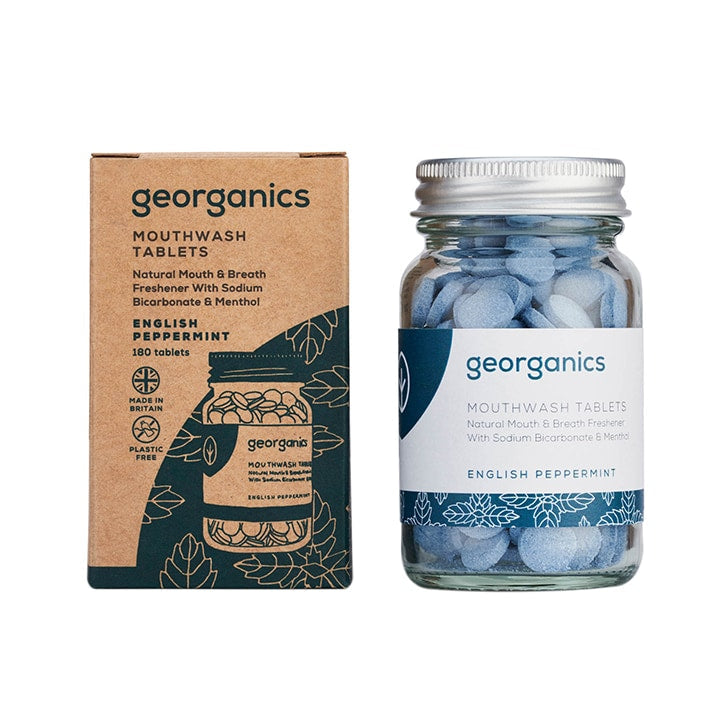 Georganics Mouthwash Tablets - English Peppermint 120 tablets GOODS Holland&Barrett   