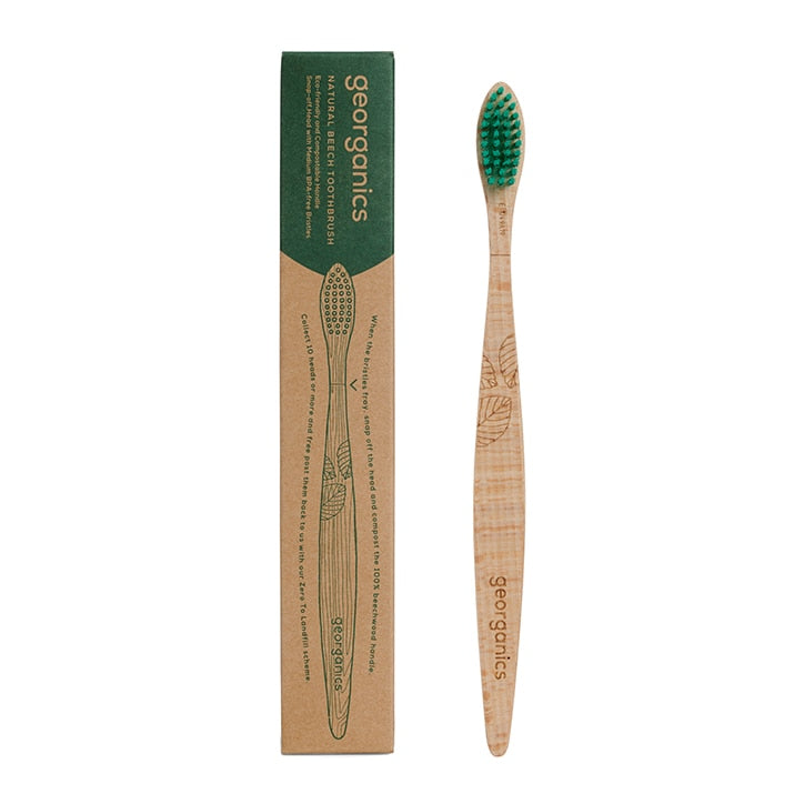 Georganics Beechwood Toothbrush - Medium GOODS Holland&Barrett   