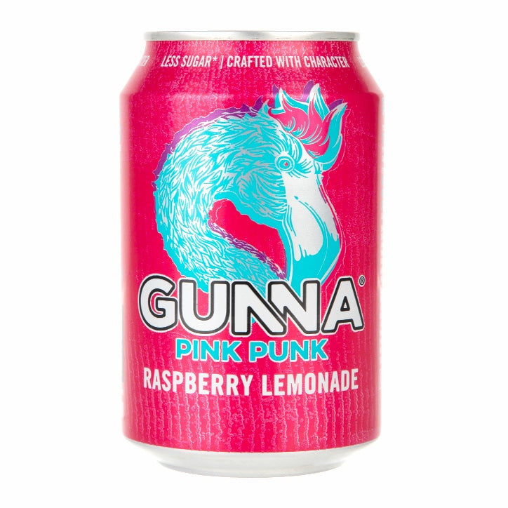 Gunna Pink Punk Raspberry Lemonade 330ml Soft Drinks Holland&Barrett   