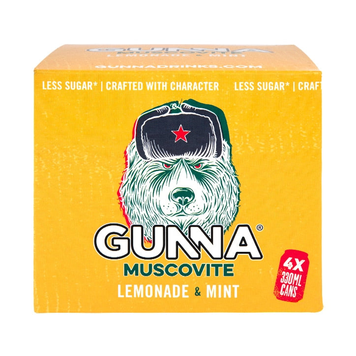 Gunna Muscovite Lemonade & Mint 4 x 330ml Soft Drinks Holland&Barrett   