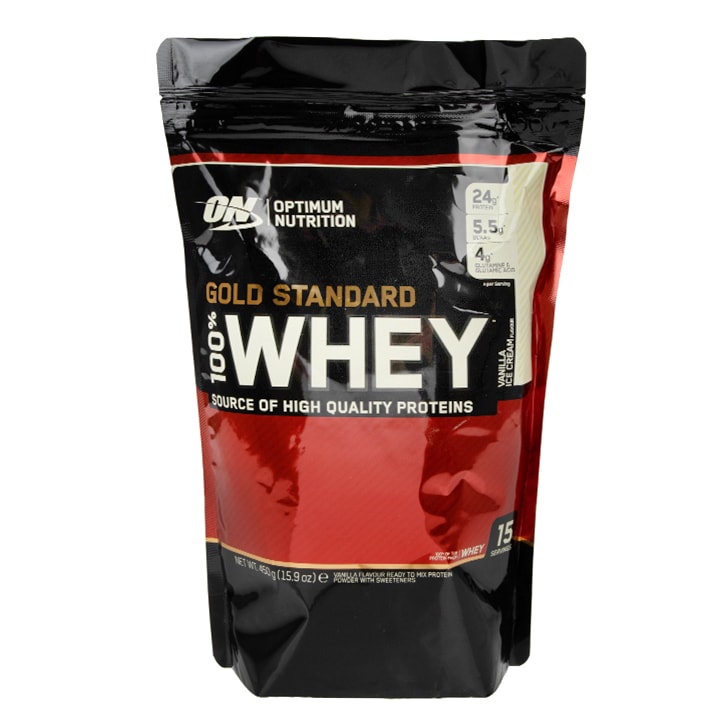 Optimum Nutrition Gold Standard 100% Whey Powder Vanilla Ice Cream 450g