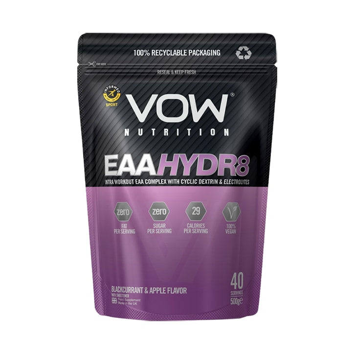 Vow Nutrition EAA Hydr8 Blackcurrant & Apple Amino Acids Supplements Holland&Barrett   