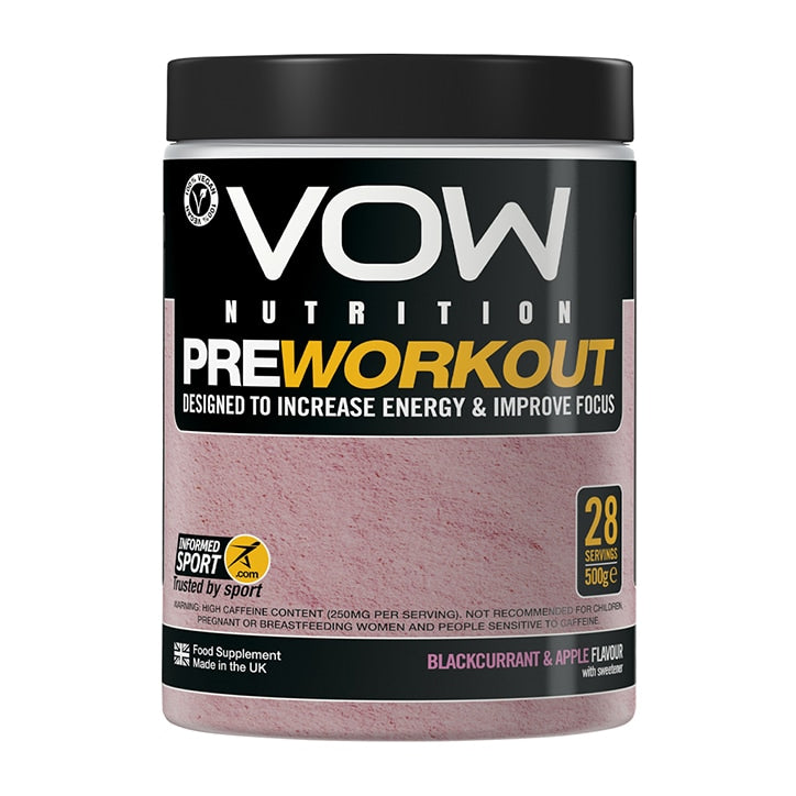 Vow Nutrition Pre Workout Blackcurrant & Apple 500g GOODS Holland&Barrett   