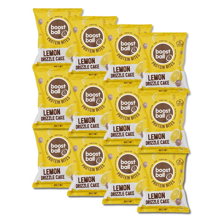 Boostball Protein Bites Lemon Drizzle Cake 12 x 45g Protein Foods Holland&Barrett   