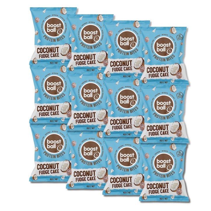 Boostball Protein Bites Coconut Fudge 12 x 45g Protein Foods Holland&Barrett   