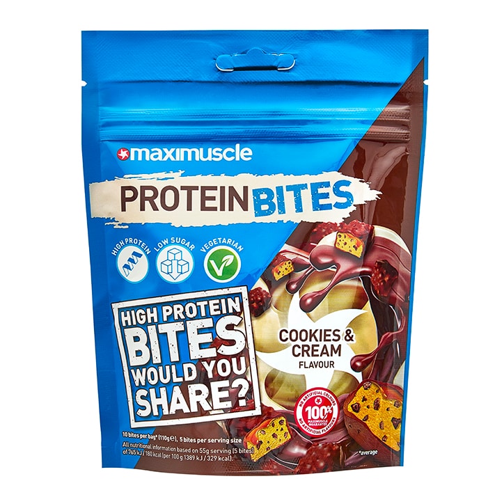 MaxiMuscle Protein Bites Cookies & Cream 110g