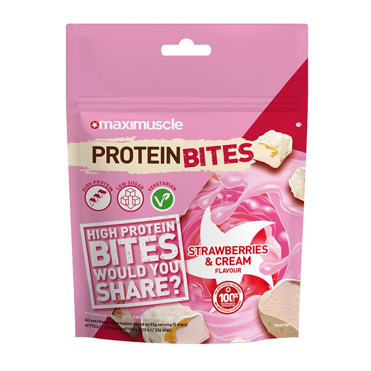 MaxiMuscle Protein Bites Strawberries & Cream 110g